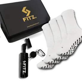 4 Pack Grip Socks Gift Box FREE Boot Brush