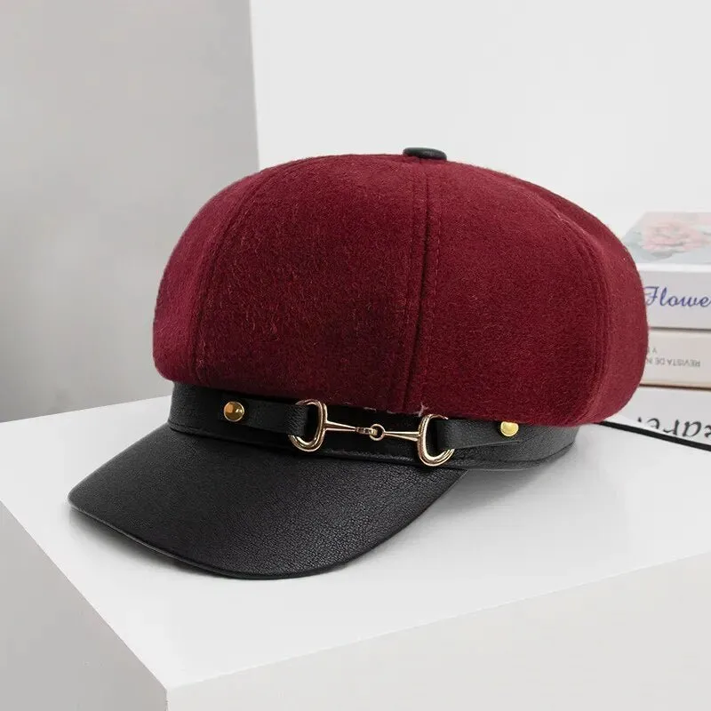 Beret Hat Women With Chic Brim