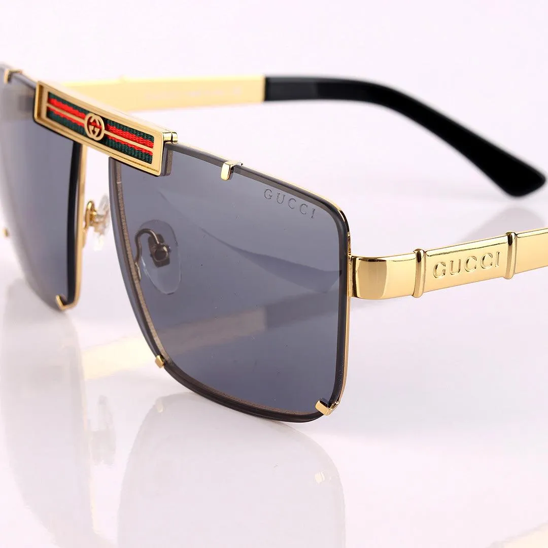 Crested Gold Handle and Plastic Sunglasses