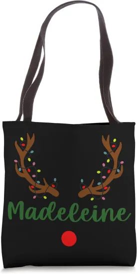 Custom Name Christmas Matching Family Pajama Madeleine Tote Bag