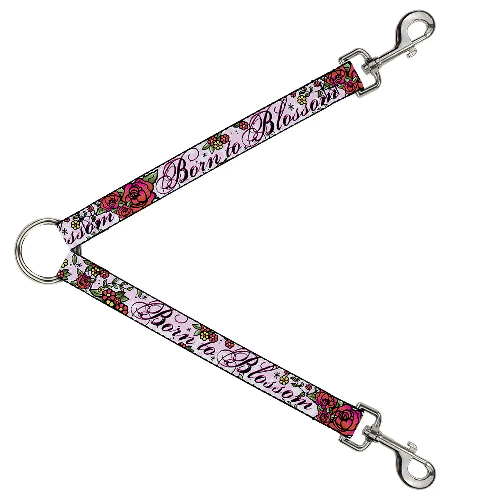 Dog Leash Splitter - Born to Blossom Pink