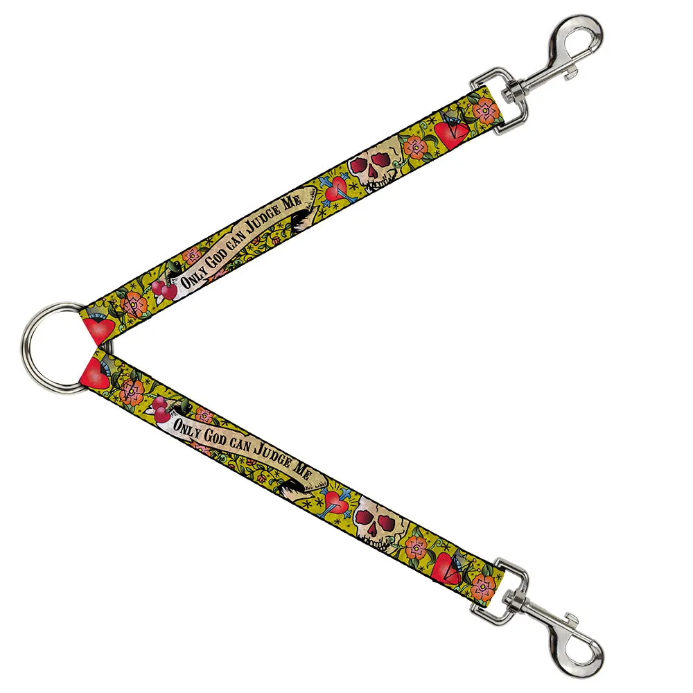 Dog Leash Splitter - Only God Can Judge Me Yellow