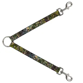 Dog Leash Splitter - Trust No One CLOSE-UP Yellow/Green/Blue-S