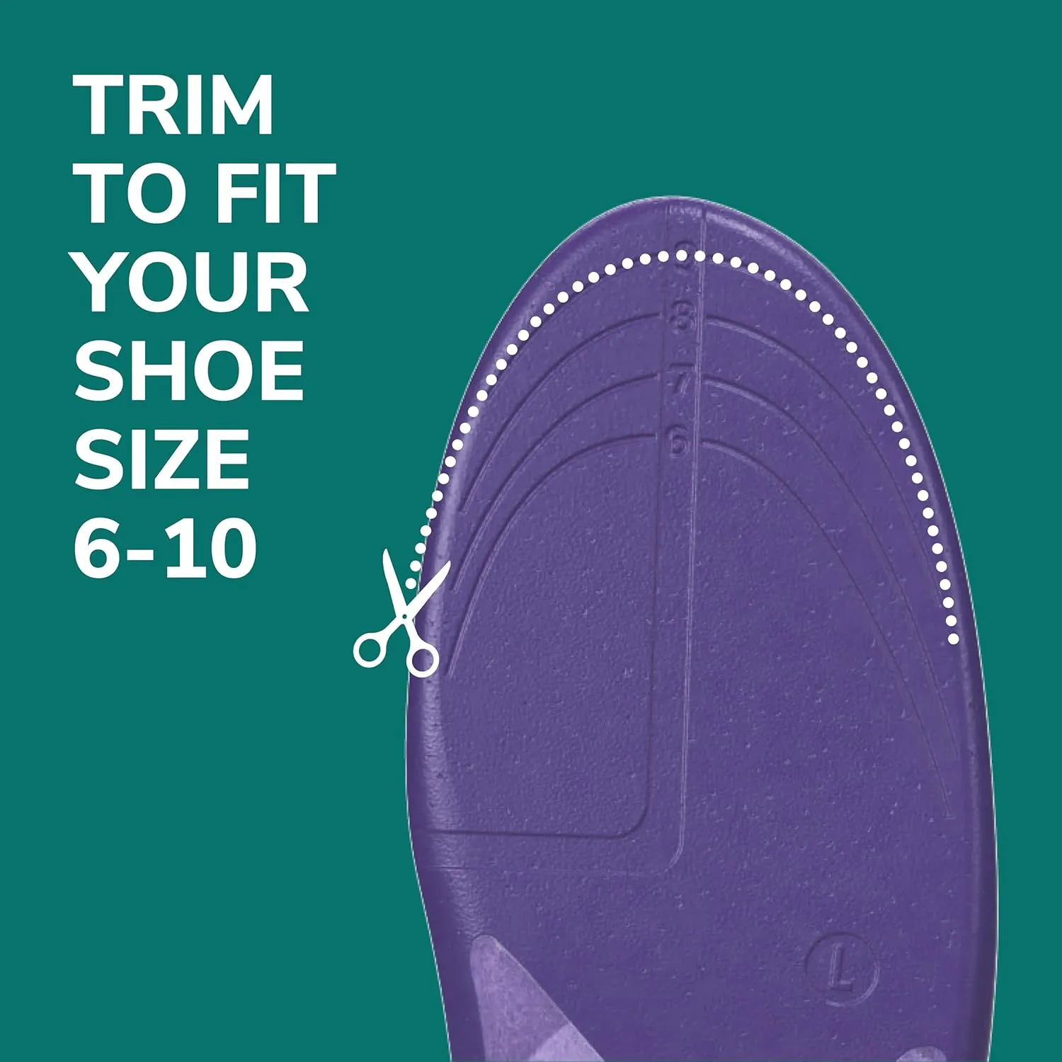 Dr. Scholls Prevent Pain Insoles for Women, Size 6-10, 1 Pair: The Only Proven Insole to Prevent Lower Body Pain - Arch Support Shoe Inserts for Women, Protect Against Lower Back, Knee and Foot Pain