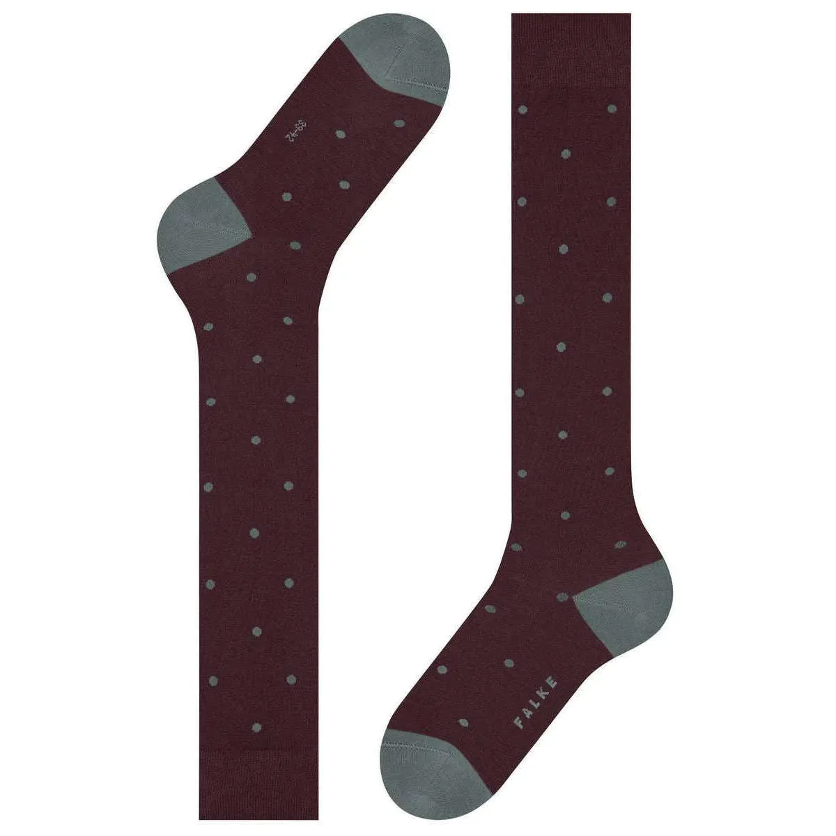 Falke Dot Knee High Socks - Burgundy