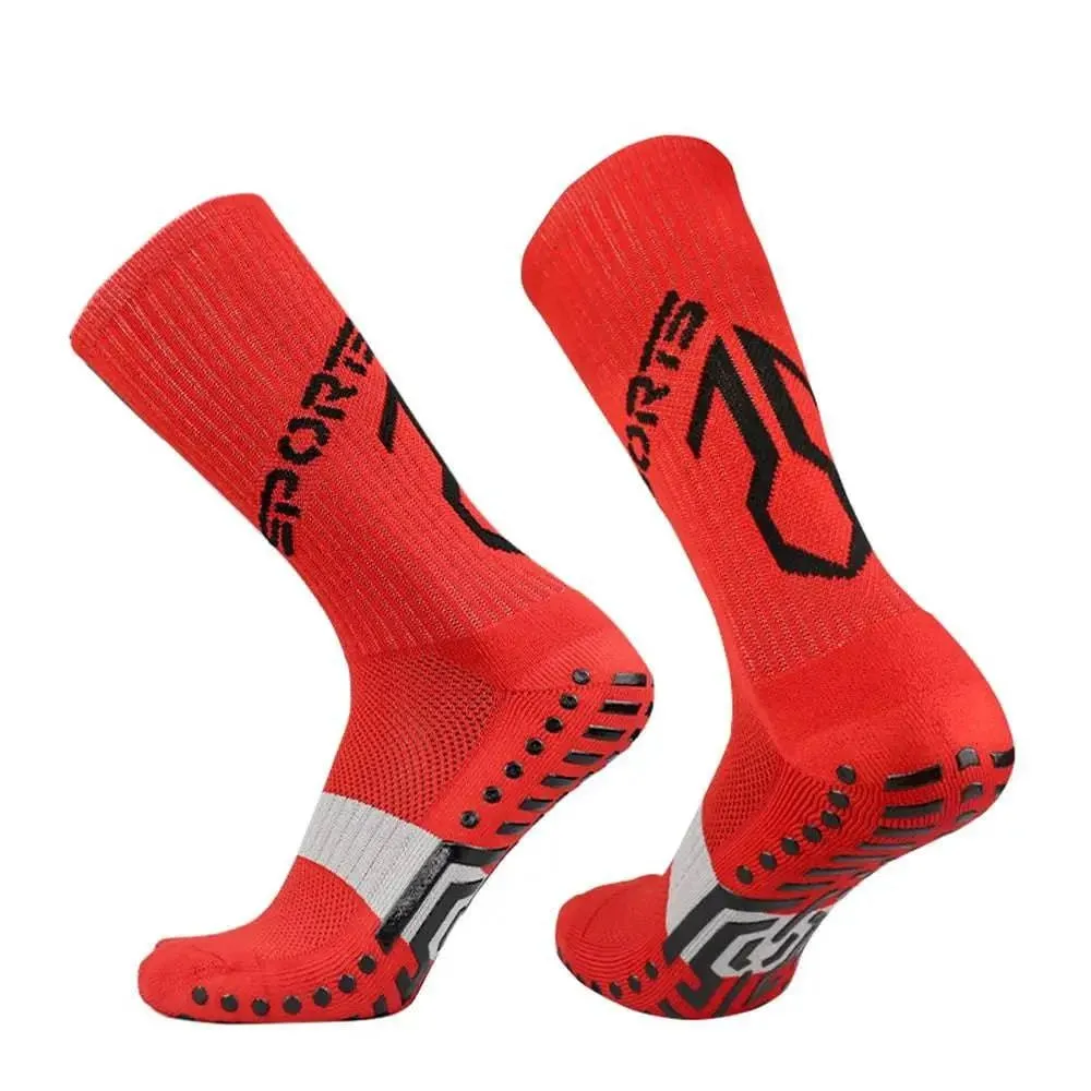 Football Socks Running Socks Anti Slip With Rubber Pad Athletic Socks For Men / Women