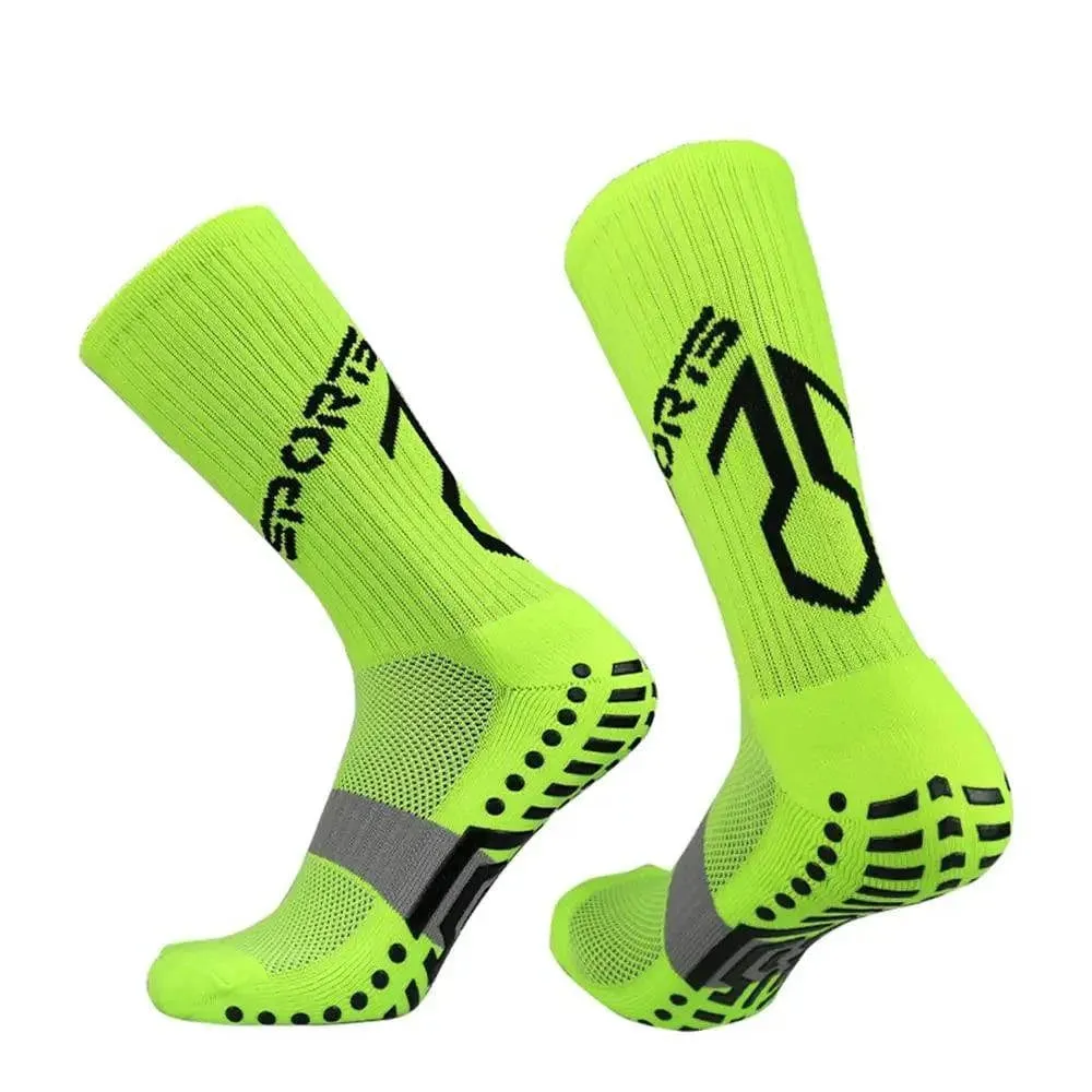 Football Socks Running Socks Anti Slip With Rubber Pad Athletic Socks For Men / Women