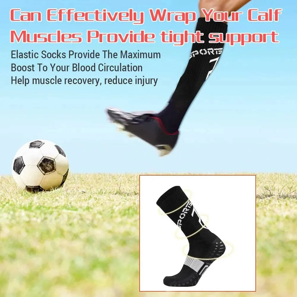 Football Socks Running Socks Anti Slip With Rubber Pad Athletic Socks For Men / Women