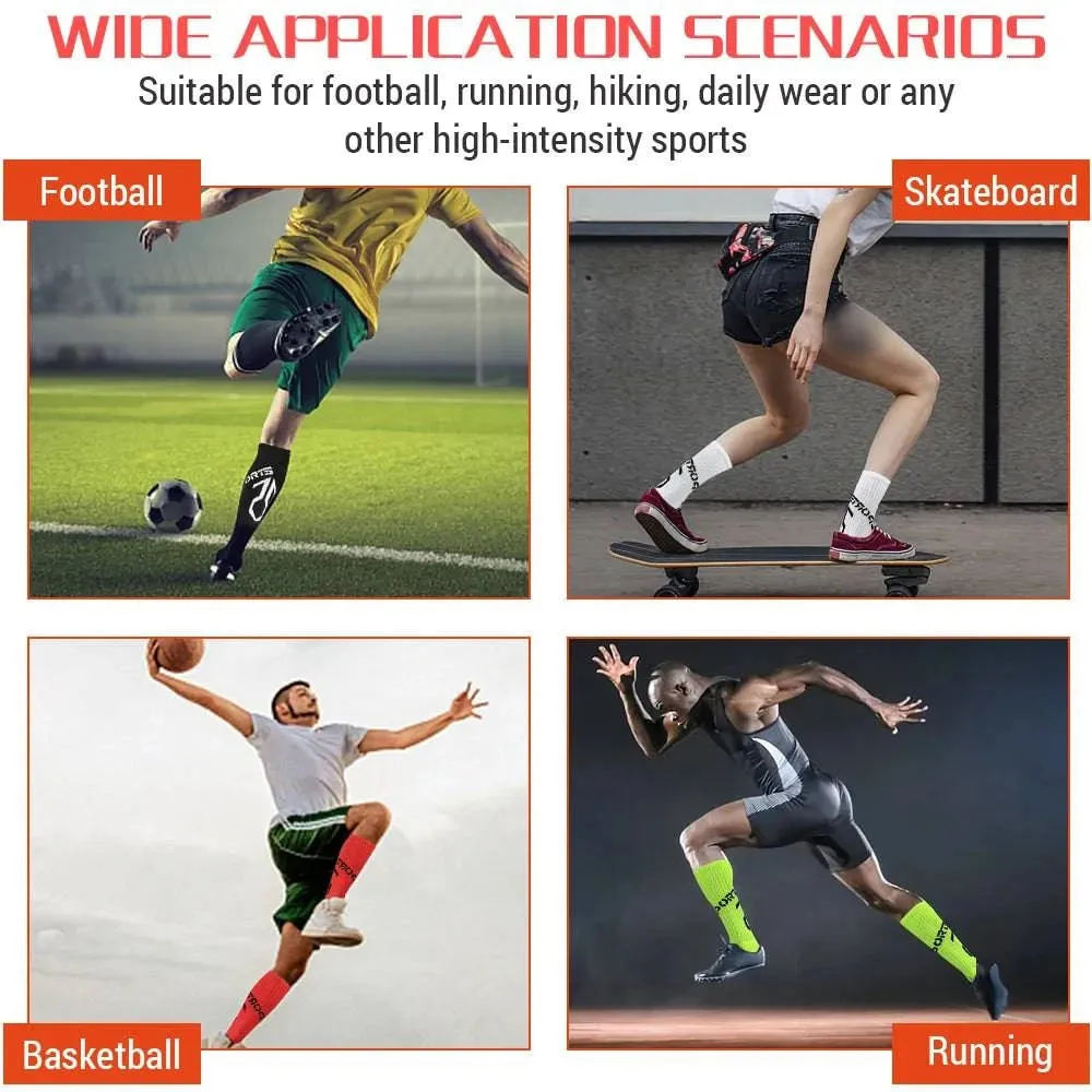 Football Socks Running Socks Anti Slip With Rubber Pad Athletic Socks For Men / Women