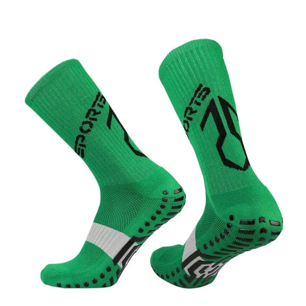 Football Socks Running Socks Anti Slip With Rubber Pad Athletic Socks For Men / Women