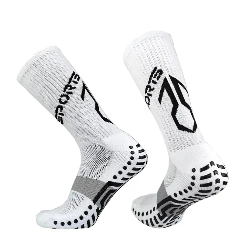 Football Socks Running Socks Anti Slip With Rubber Pad Athletic Socks For Men / Women