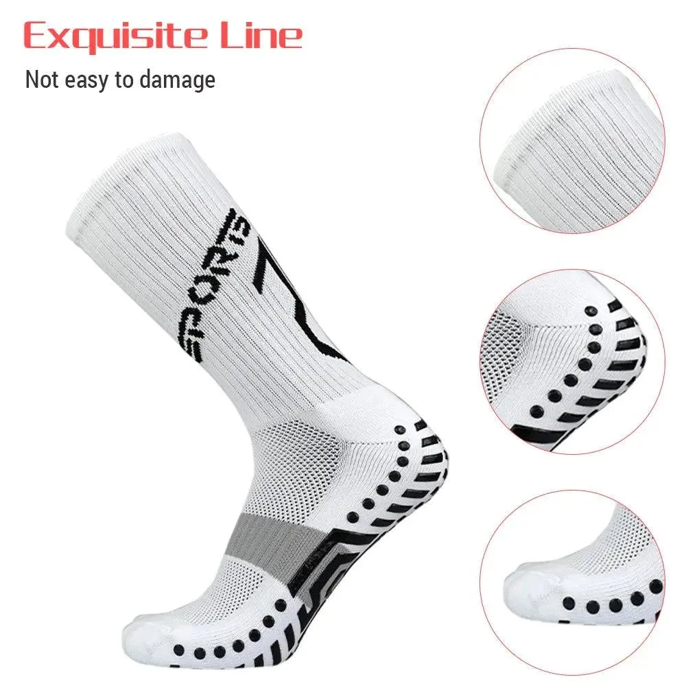 Football Socks Running Socks Anti Slip With Rubber Pad Athletic Socks For Men / Women