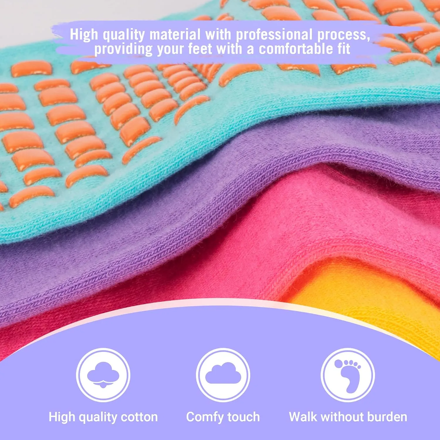 jeuhut Pilates Grip Socks for Women 12 Pairs Non Slip Yoga Barre Sticky Hospital Slipper Socks