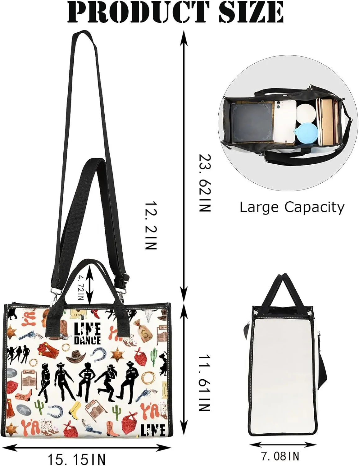 JNIAP Line Dance Crossbody Bag Country Music Line Dancing Gifts Line Dancer Shoulder Bags Line Dance Lover Gifts