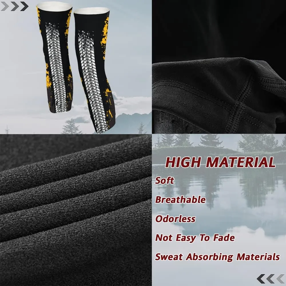 Leg Sleeves for Men and Women, Polynesian Tribal Tattoo Pattern, Full Length Leg Warmers for Sport