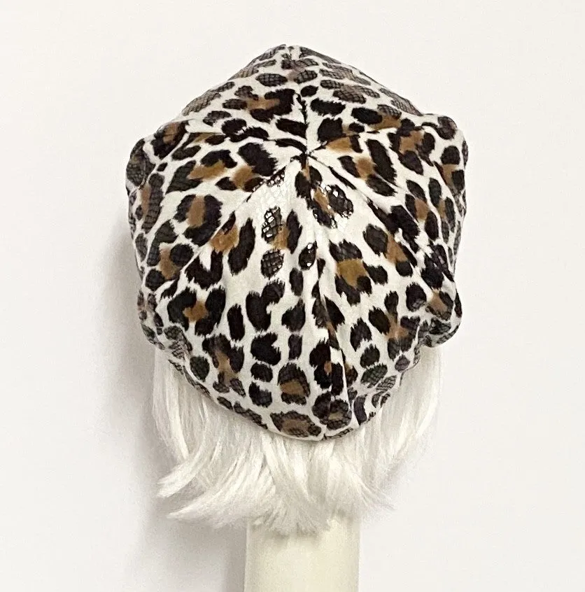Leopard Beret Hat