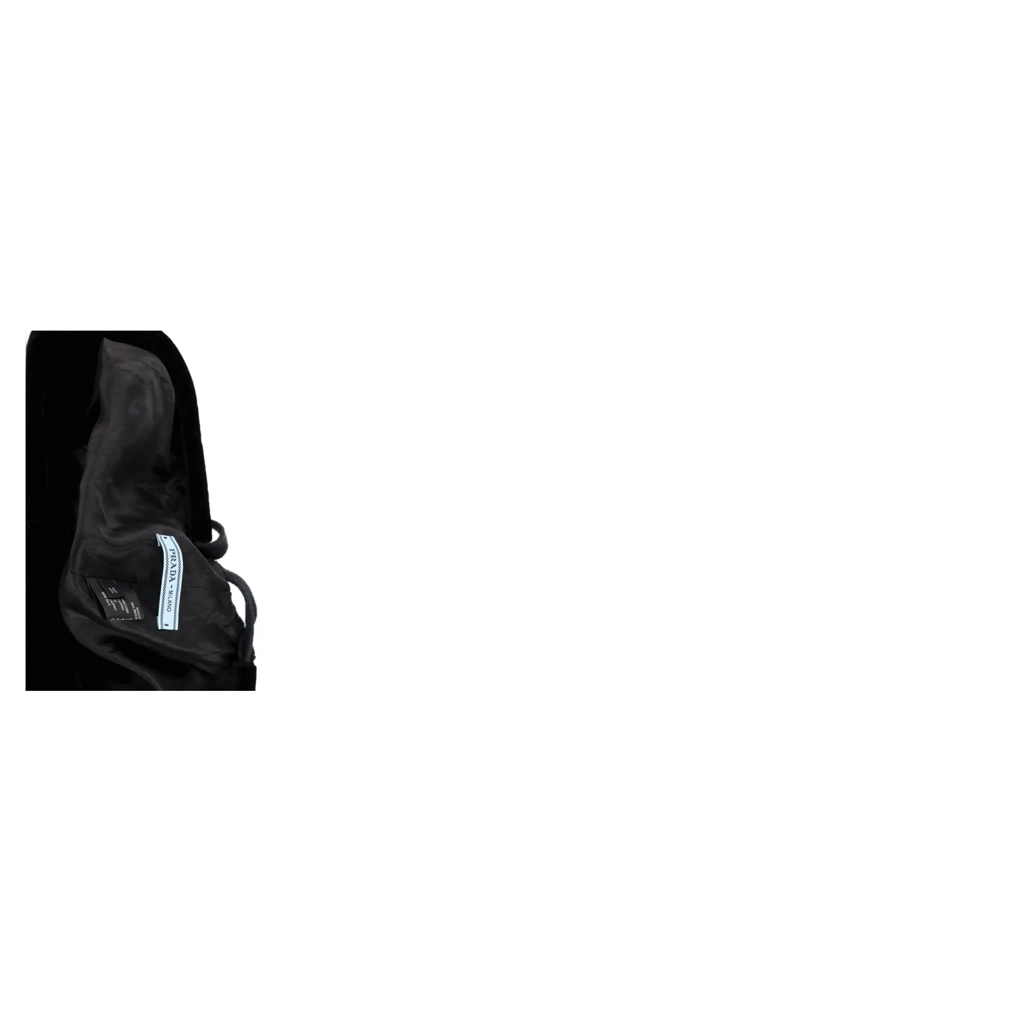 Prada Ribbon Detail Beret Hat in Black Velvet