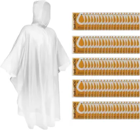 SaphiRose Disposable Rain Ponchos Emergency Clear Poncho
