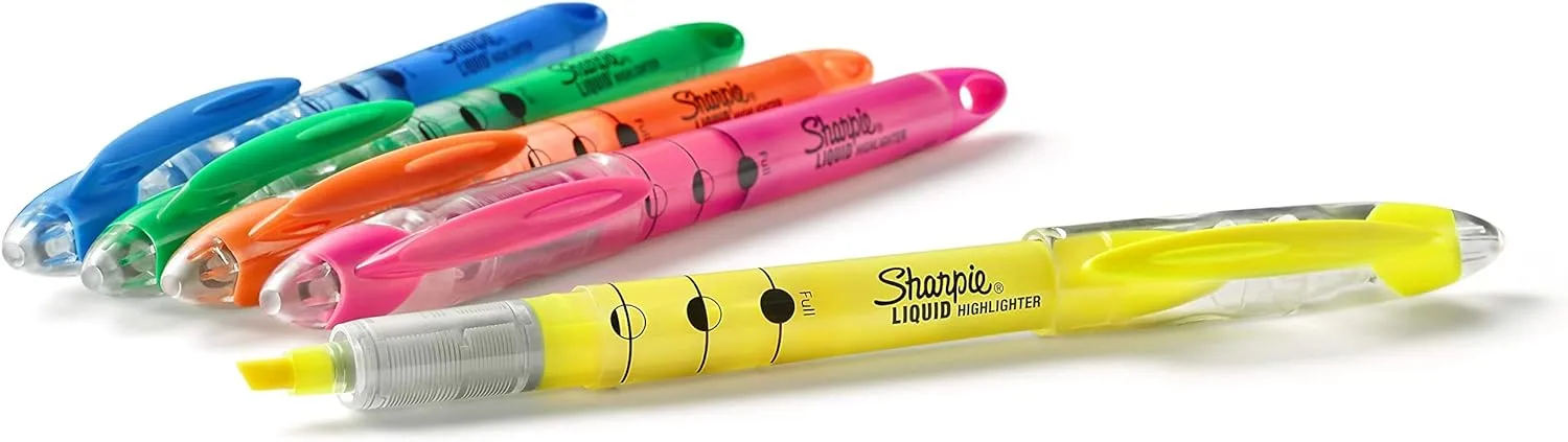 Sharpie Liquid Highlighter Chisel Tip Highlighters Journaling Supplies Study Supplies Assorted Colored Highlighters 10 Count