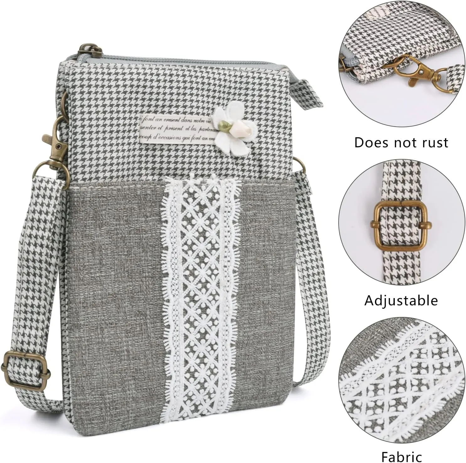 Small Crossbody Bag for Women Mobile Phone Purse National Pattern Shoulder Bag Handbags Coin Pouch for Women