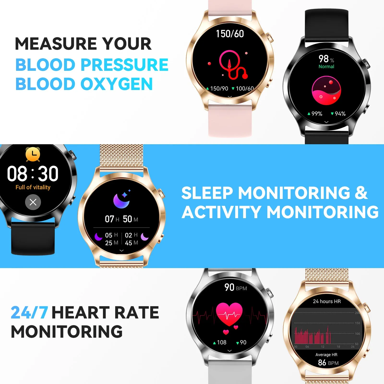 Smart Watch for Women Men Bluetooth Calling 1.39" HD Big Screen Sports Smartwatch Compatible with iPhone Android Phones 100  Sports Modes Fitness Tracker Watch with Heart Rate Sleep Monitor Pedometer