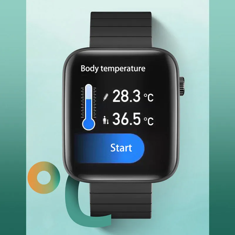 Sports Smart Watch for Men with Blood Oxygen Temperature 1.69'' inch Screen Bluetooth Call Multiple Sports Modes with Flashlight LED