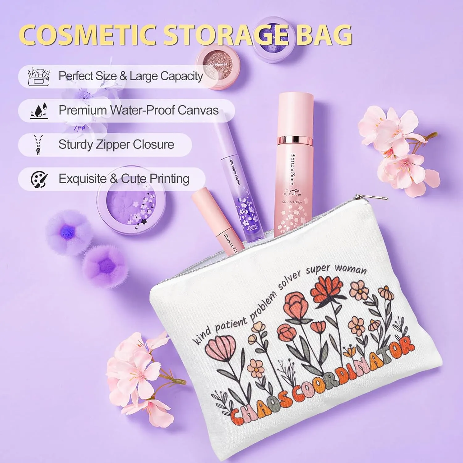 Thank You Gifts for Women, 8 Pcs Chaos Coordinator Gifts with Canvas Tote Bag, Christmas Gifts for Women Boss Coworker Manager Office Teacher Nurse, Funny Boss Gifts for Women Birthday Gifts