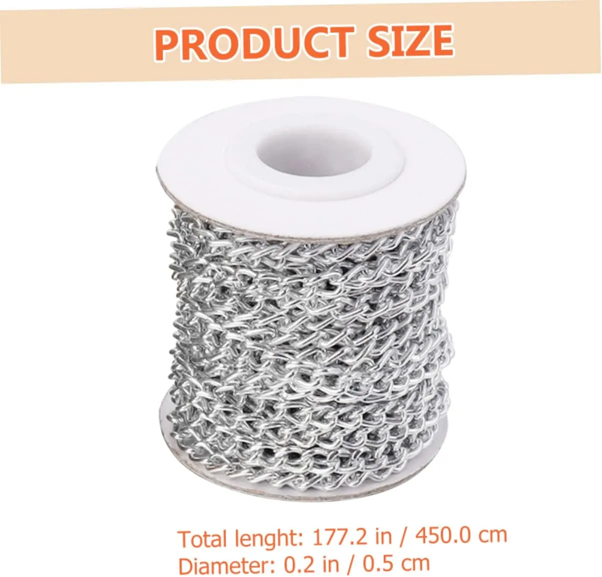 TOKIDNY Curb Chain Links DIY Craft Bag Accessory Aluminum Twisted Link Chain Belt for Cross Body Bag