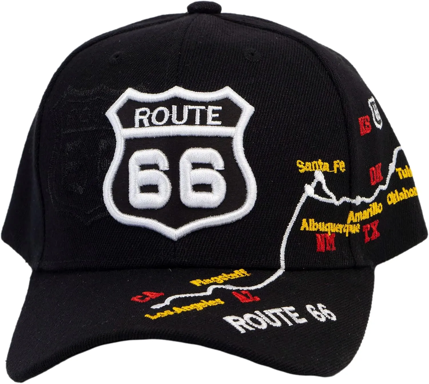 TOP HEADWEAR Route 66 Sign Adjustable Hook & Loop Hat