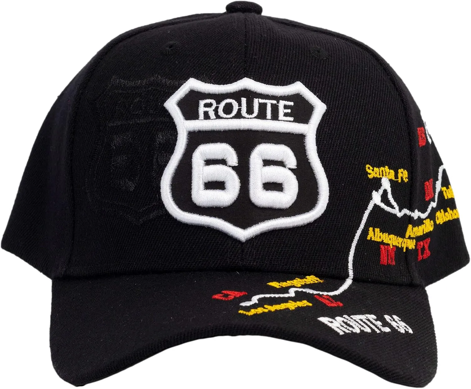 TOP HEADWEAR Route 66 Sign Adjustable Hook & Loop Hat