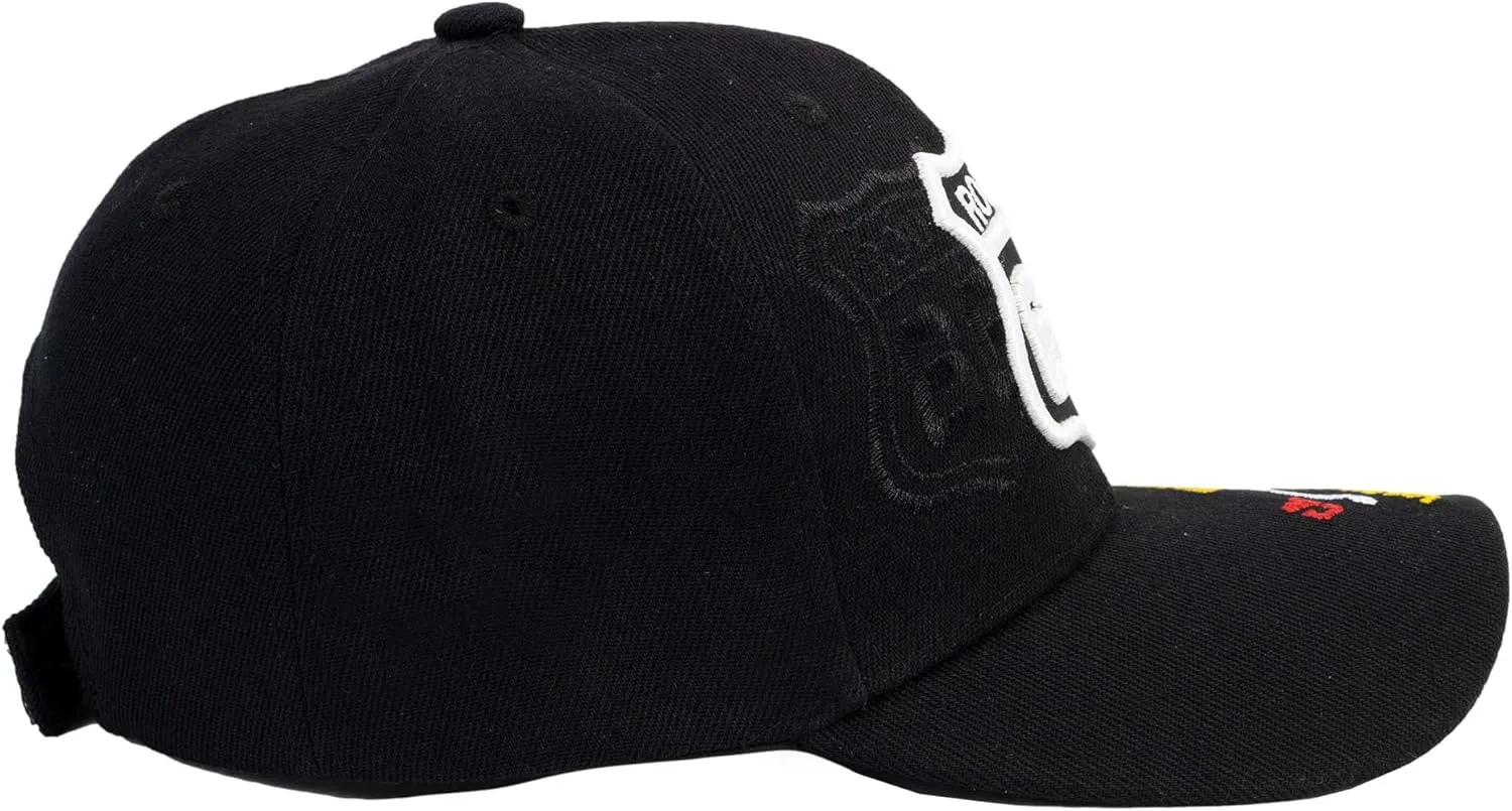 TOP HEADWEAR Route 66 Sign Adjustable Hook & Loop Hat