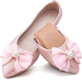 Womens Foldable Ballet Flats Bling Rhinestone Pointed Toe Comfort Slip On Walk Work Loafers Bridal Dress Shoes